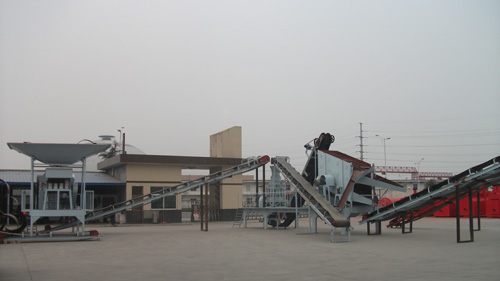 機制砂生產(chǎn)線試機中